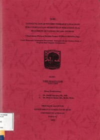 Image of Tanggung jawab notaris terhadap legalisasi surat pernyataan pembatalan perjanjian Jual Beli dibawah tangan secara sepihak