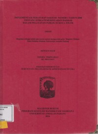 Image of Implementasi Peraturan Daerah Nomor 1 Tahun 2008 Tentang Etika Pemerintahan Daerah Dalam Pelayanan Publik Di Kota Solok